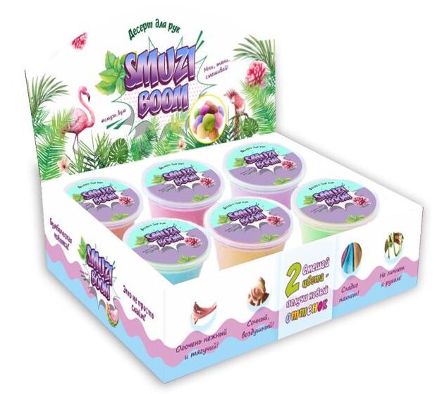 Купить Набор слаймов Smuzi Boom, 9 цветов по 90 г / не липнут, тянутся оптом