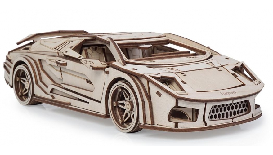 Купить Конструктор 3D деревянный Lemmo Спорткар "СКАТ" оптом