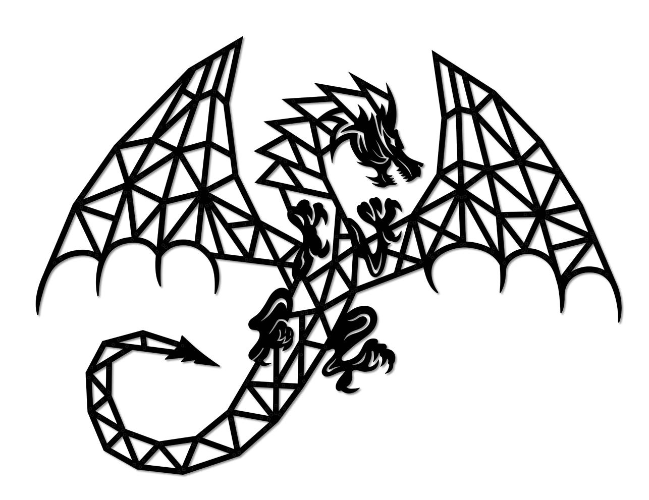 Купить Деревянный декор настенный, панно EWA Design Дракон оптом