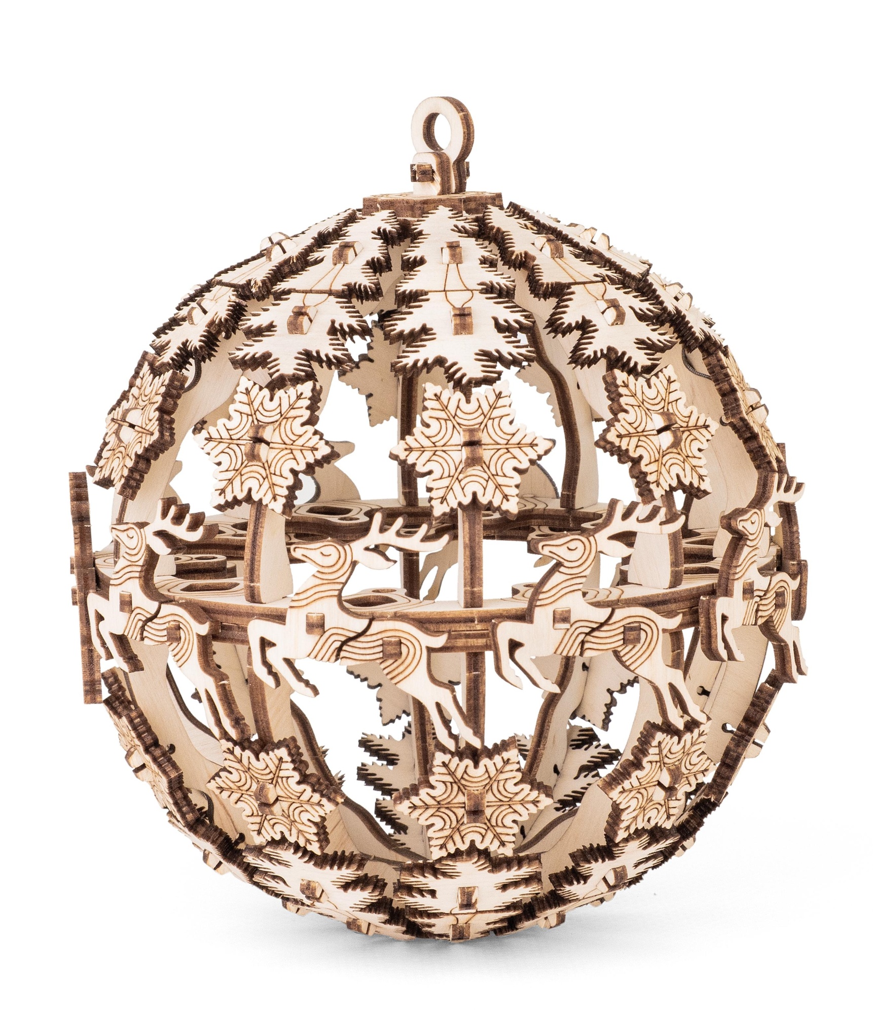 Купить Деревянный конструктор EWA Новогодний шар для подарков оптом