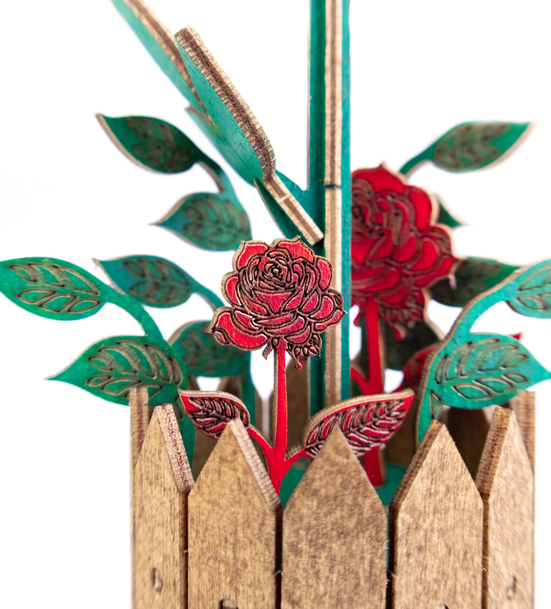 Купить Деревянный конструктор EWA Цветок Роза оптом