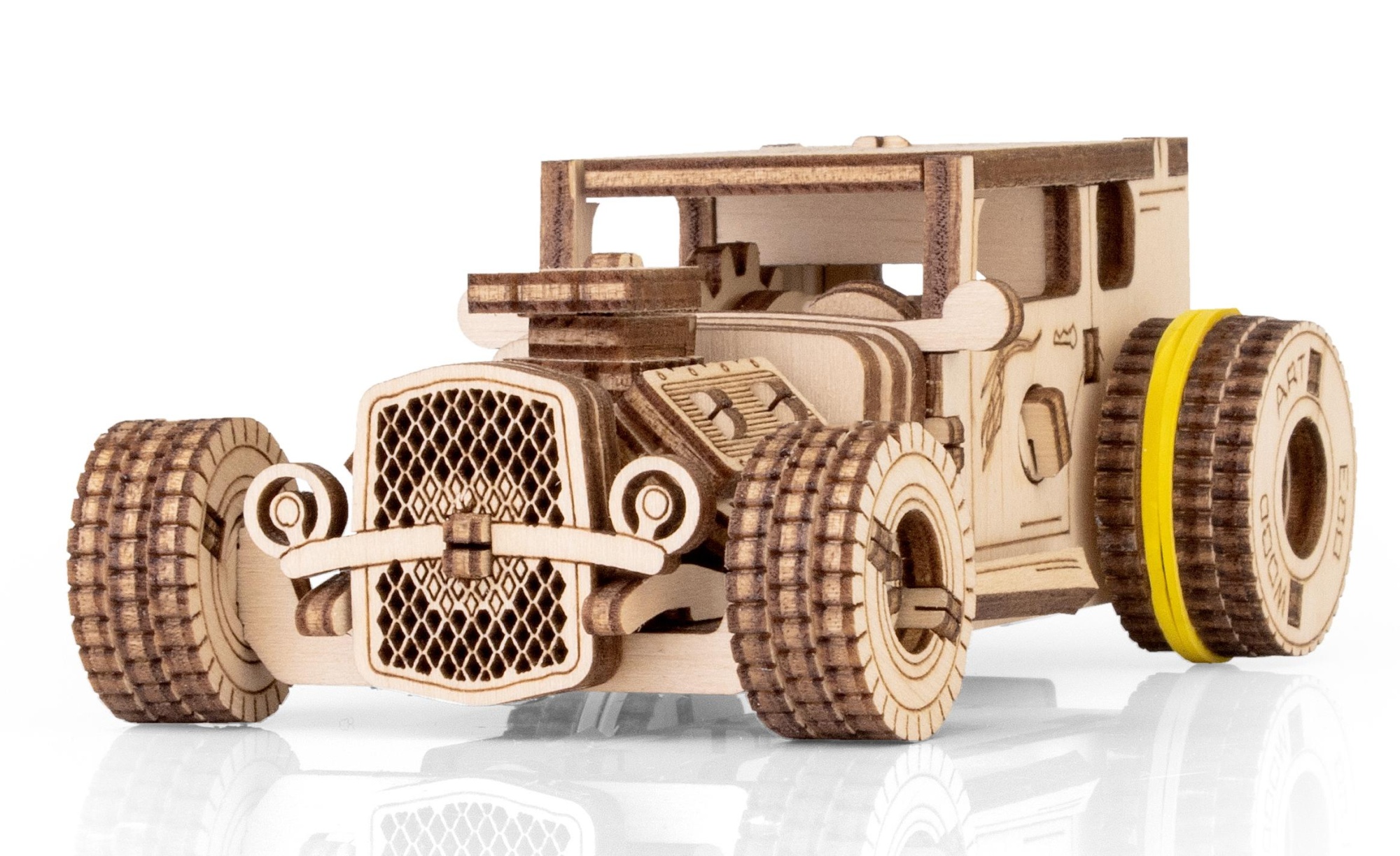 Купить Деревянный конструктор EWA Машина родстер с заводным механизмом оптом