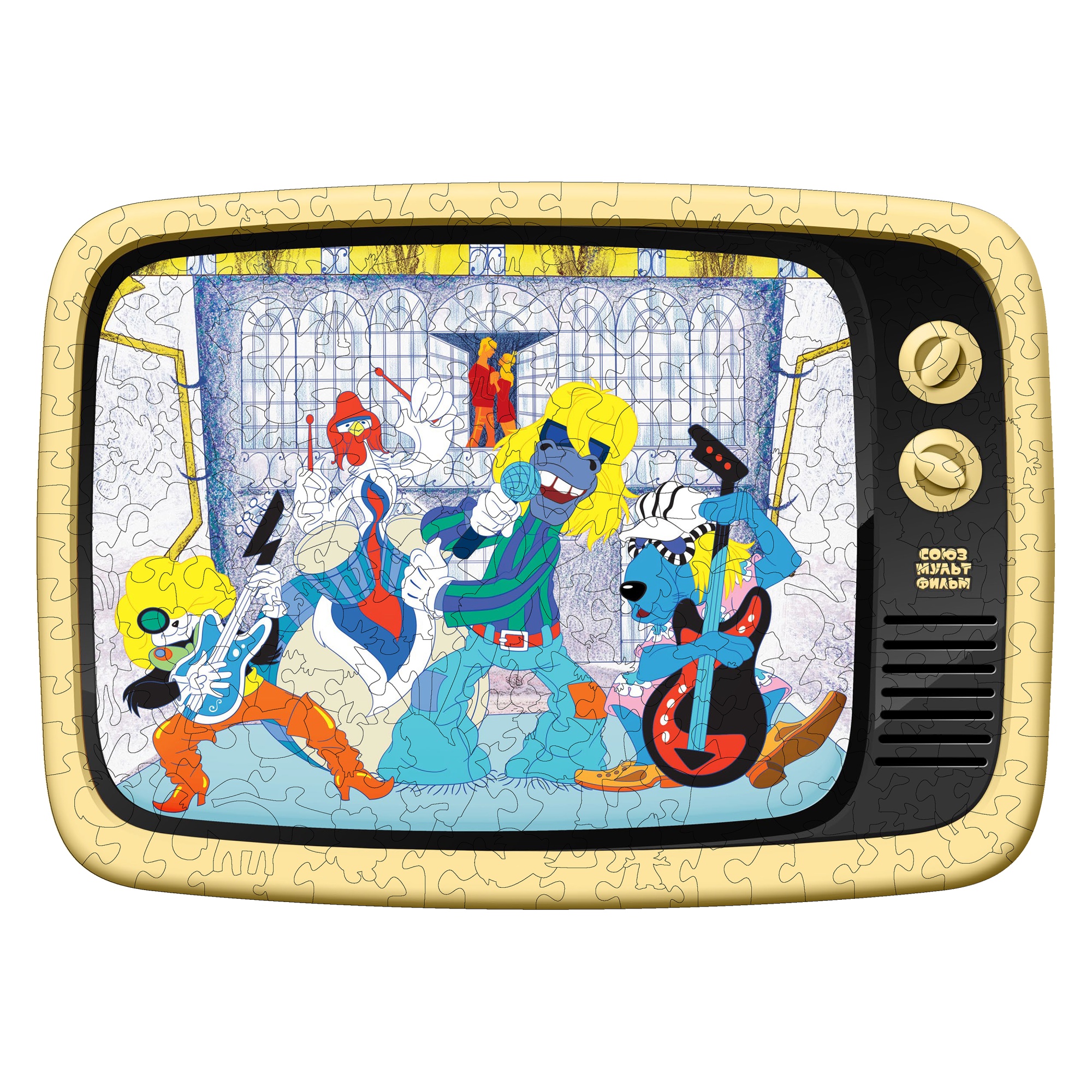 Деревянный 3D пазл EWA Бременские музыканты 40x29 см