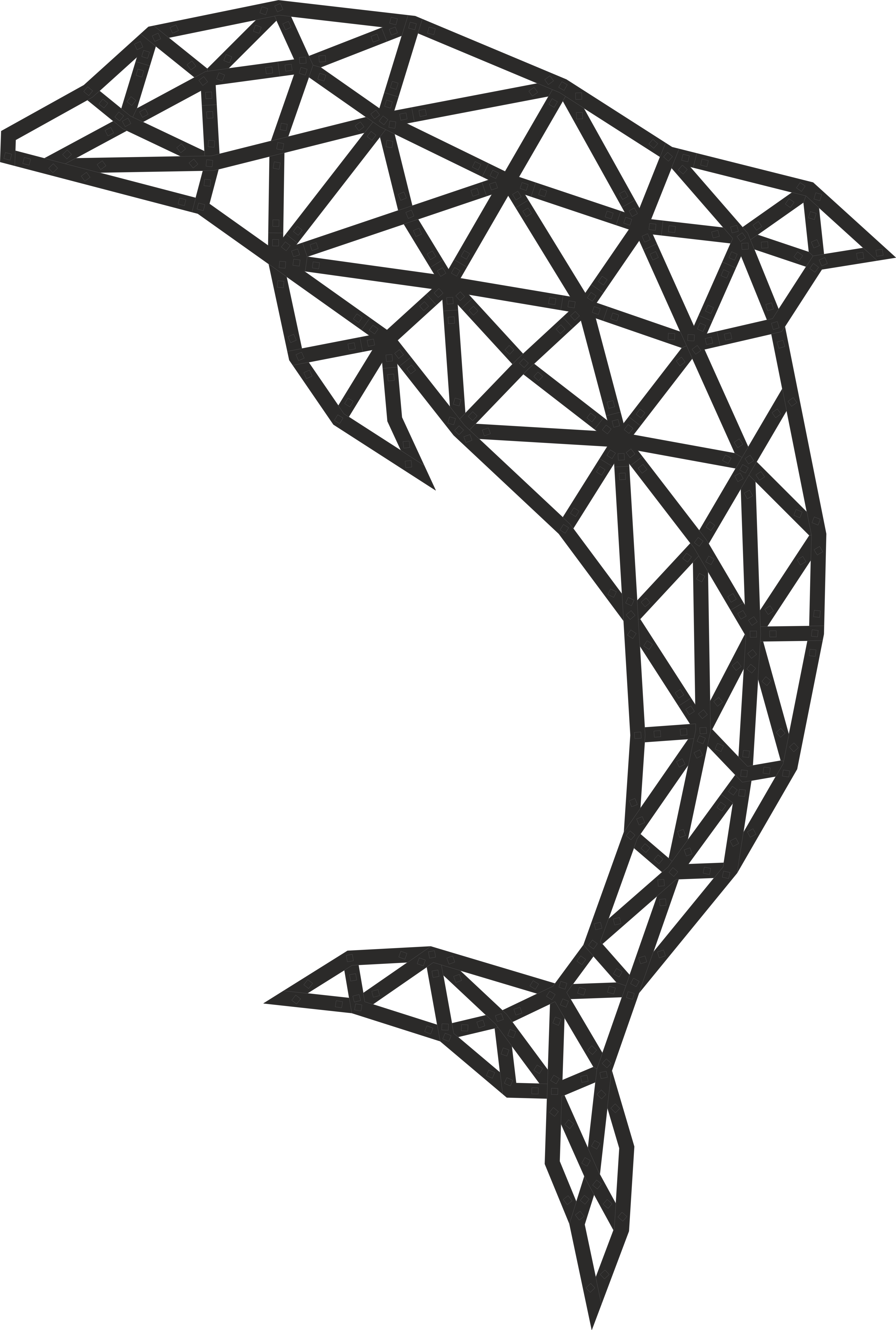 Деревянный декор настенный, панно EWA Design Дельфин