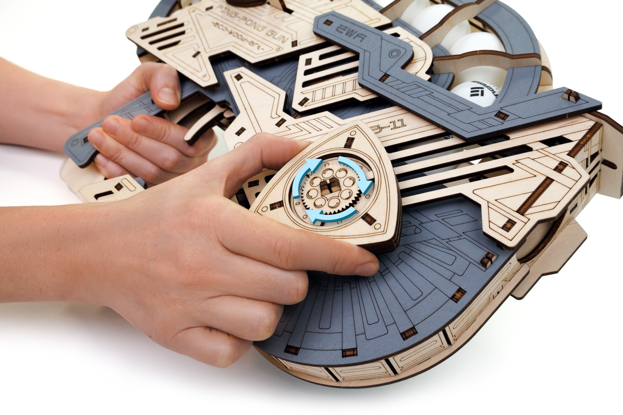 Купить Механическая сборная модель EWA Пинг-Понг Пушка оптом