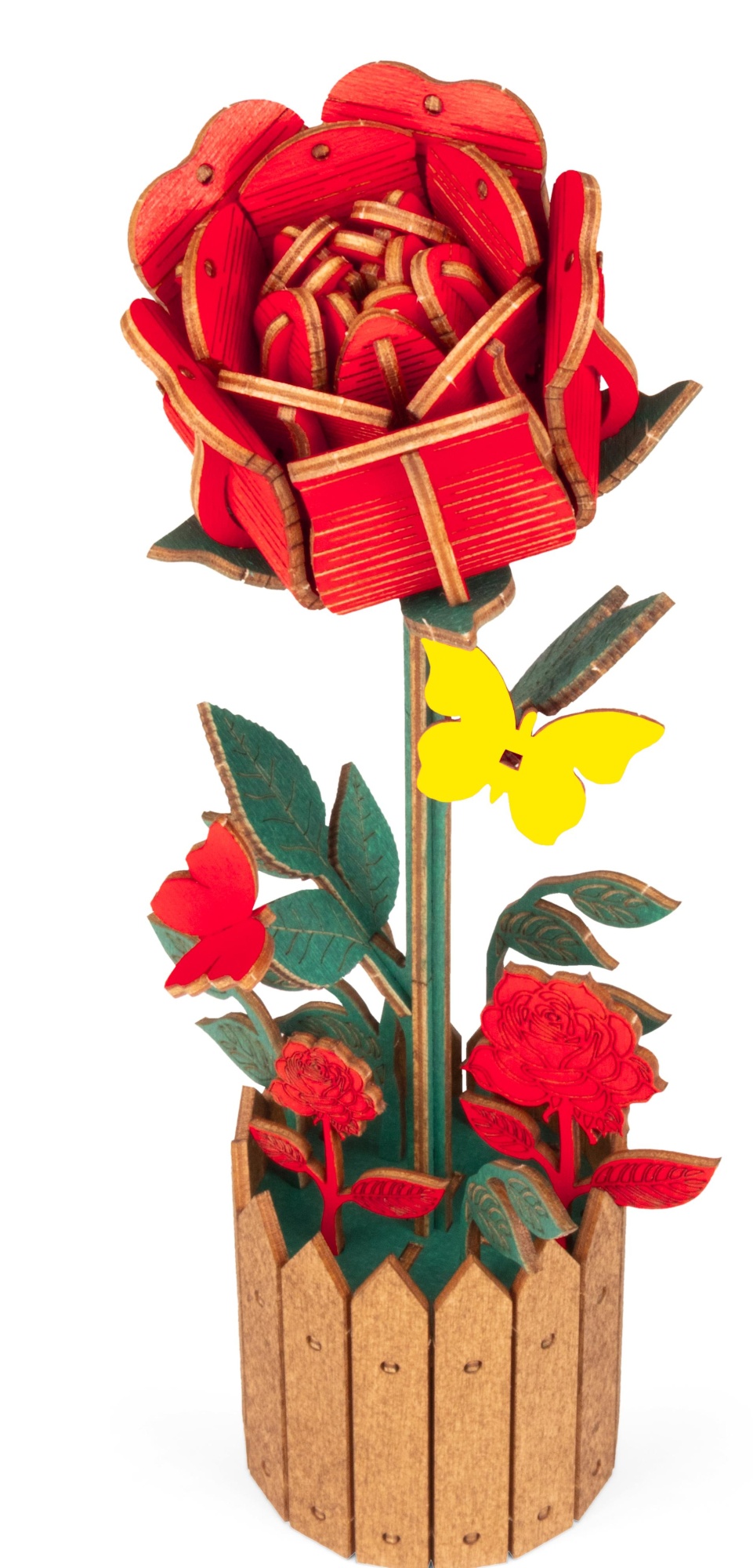 Купить Деревянный конструктор EWA Цветок Роза оптом